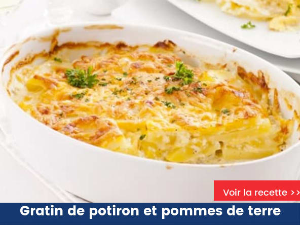 Gratin de potiron et pommes de terre